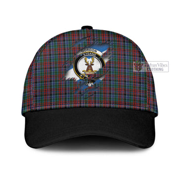 Gordon Red Tartan Classic Cap with Family Crest In Me Style