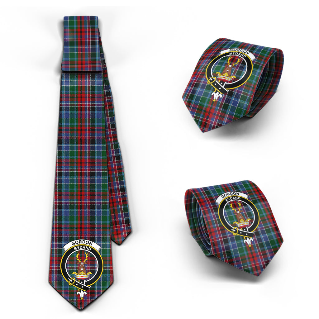 gordon-red-tartan-classic-necktie-with-family-crest