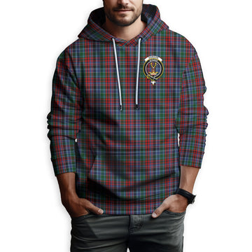Gordon Red Tartan Hoodie with Family Crest