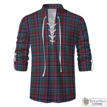 Gordon Red Tartan Men's Scottish Traditional Jacobite Ghillie Kilt Shirt