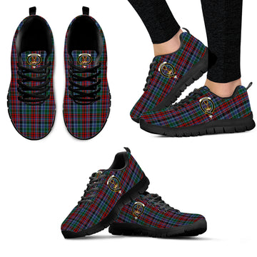 Gordon Red Tartan Sneakers with Family Crest
