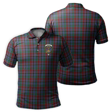 Gordon Red Tartan Men's Polo Shirt with Family Crest