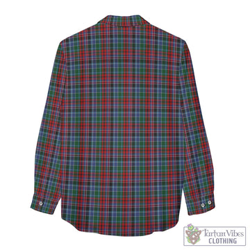 Gordon Red Tartan Womens Casual Shirt with Family Crest