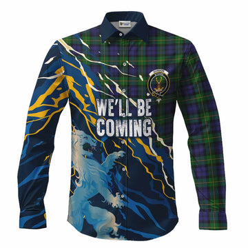 Gordon Scotland Tartan Long Sleeve Button Shirts WC2026 Football - We'll Be Coming