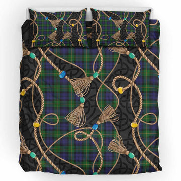 Gordon Scottish Tartan Twisted Ropes Stylized Bedding Set