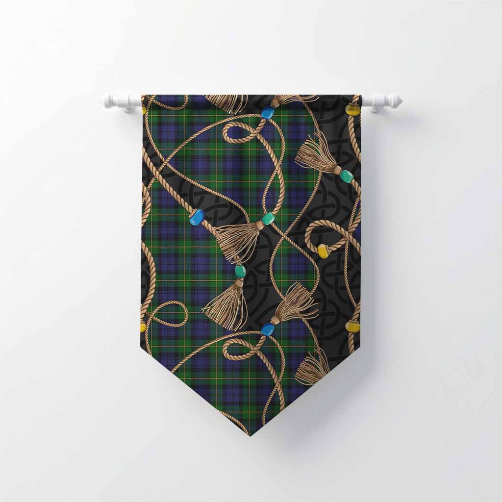 Gordon Scottish Tartan Twisted Ropes Stylized Gonfalon Chevron - Tartan Vibes Clothing