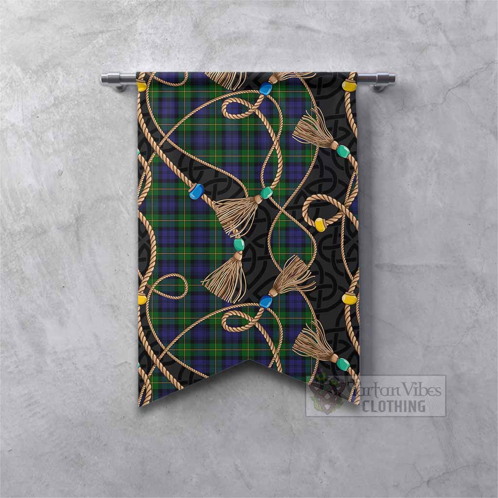 Gordon Scottish Tartan Twisted Ropes Stylized Gonfalon Fishtail - Tartan Vibes Clothing