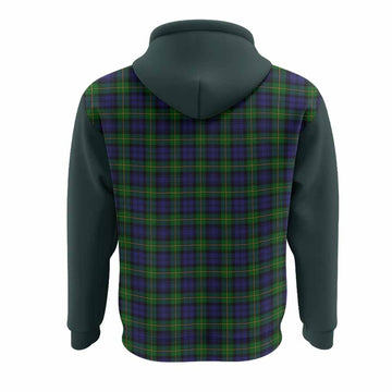 Gordon Tartan Accent Hoodie with Family Crest