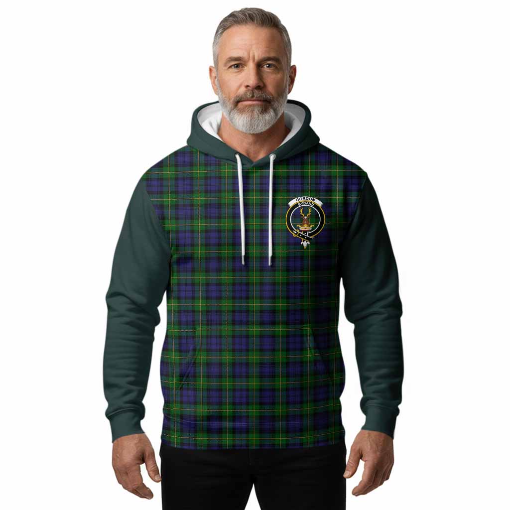 Gordon Tartan Accent Hoodie with Family Crest