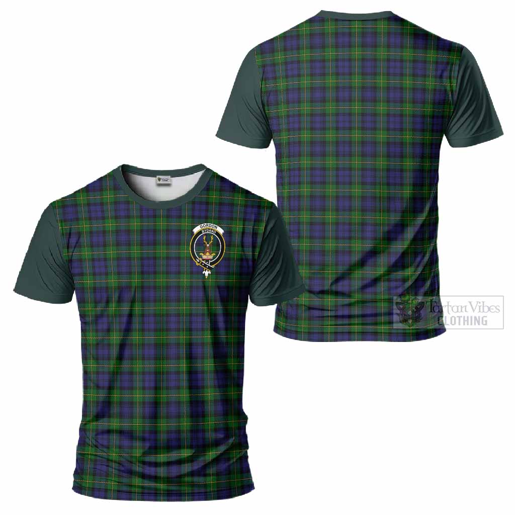 Gordon Tartan Accent T-Shirt with Family Crest