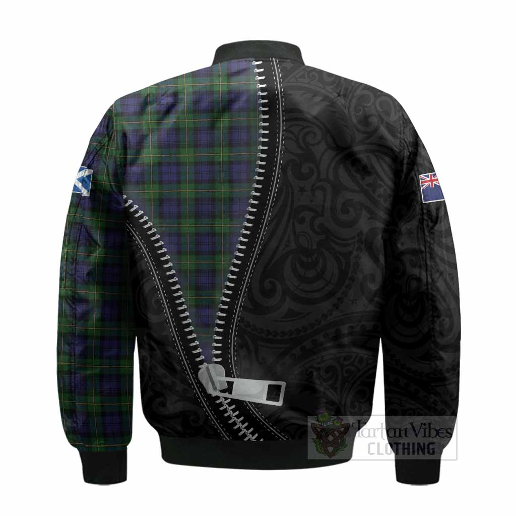 Gordon Tartan Bomber Jacket New Zealand Pattern Unique Zipper Stylized