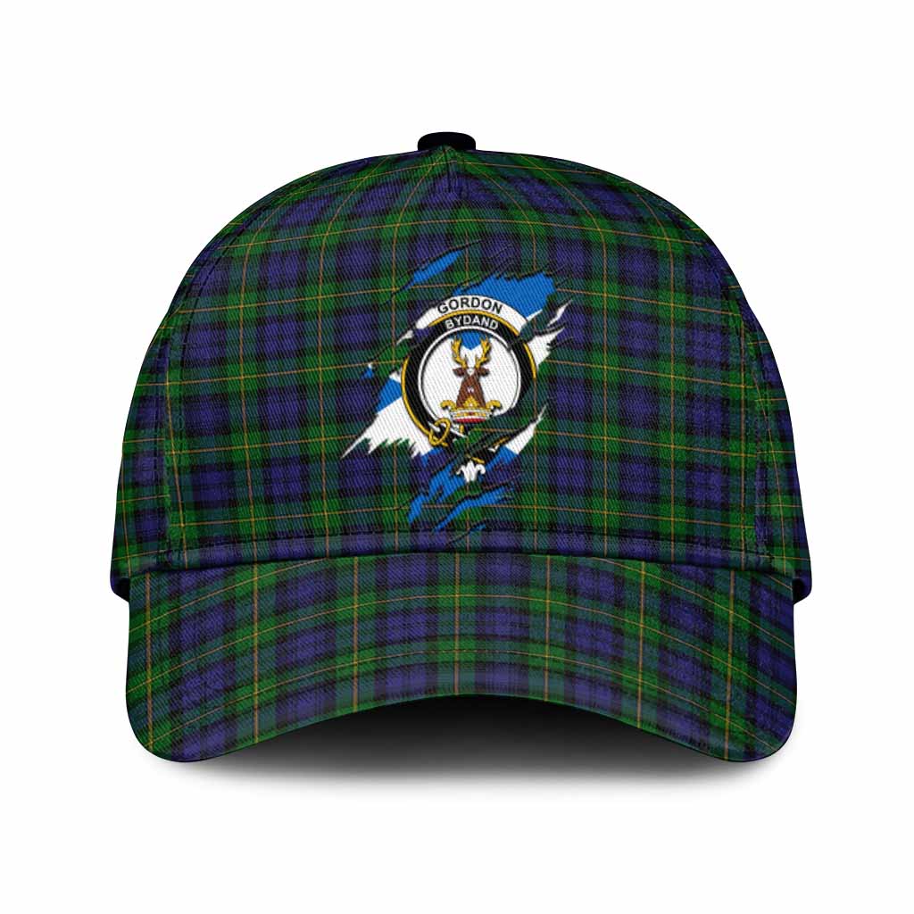Gordon Tartan Classic Cap with Family Crest In Me Style