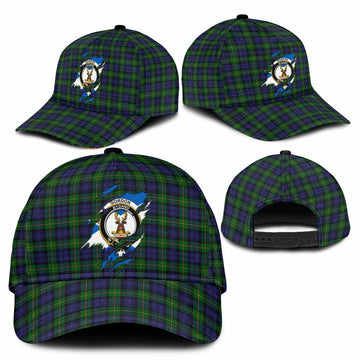Gordon Tartan Classic Cap with Family Crest In Me Style