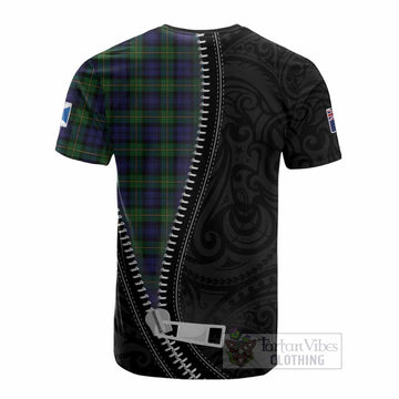 Gordon Tartan Cotton T-shirt New Zealand Pattern Unique Zipper Stylized
