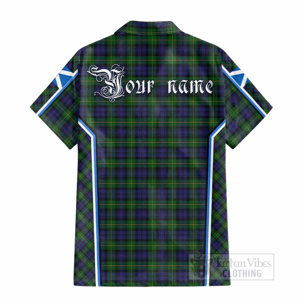 Gordon Tartan Crest Cotton Hawaiian Shirt Scotland Coat of Arm Flag Style - Tartan Vibes Clothing