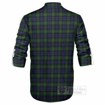 Gordon Tartan Crest Ghillie Shirt Ferocious Lion Style