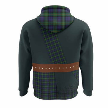 Gordon Tartan Crest Hoodie Kilt Costume Style