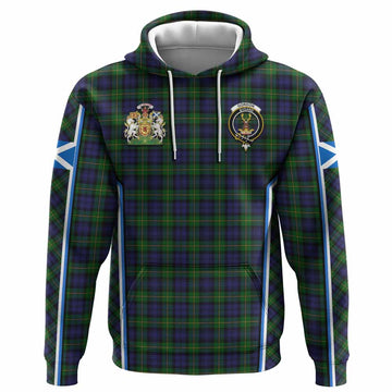 Gordon Tartan Crest Hoodie Scotland Coat of Arm Flag Style