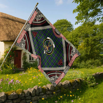 Gordon Tartan Crest House Flag Northern Mythology Dragon Art - Tartan Vibes Clothing