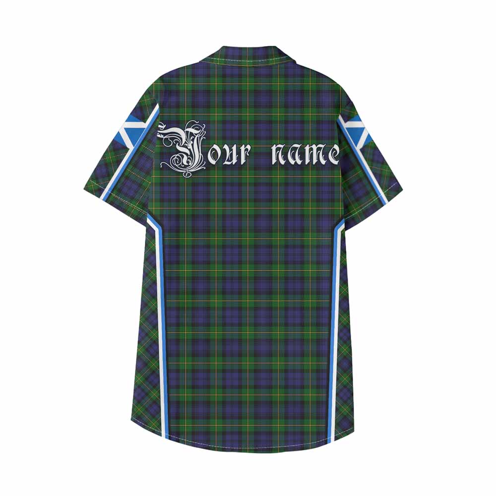 Gordon Tartan Crest Kid Hawaiian Shirt Scotland Coat of Arm Flag Style - Tartan Vibes Clothing