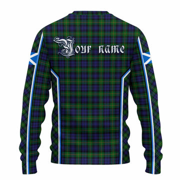 Gordon Tartan Crest Knitted Sweater Scotland Coat of Arm Flag Style - Tartan Vibes Clothing