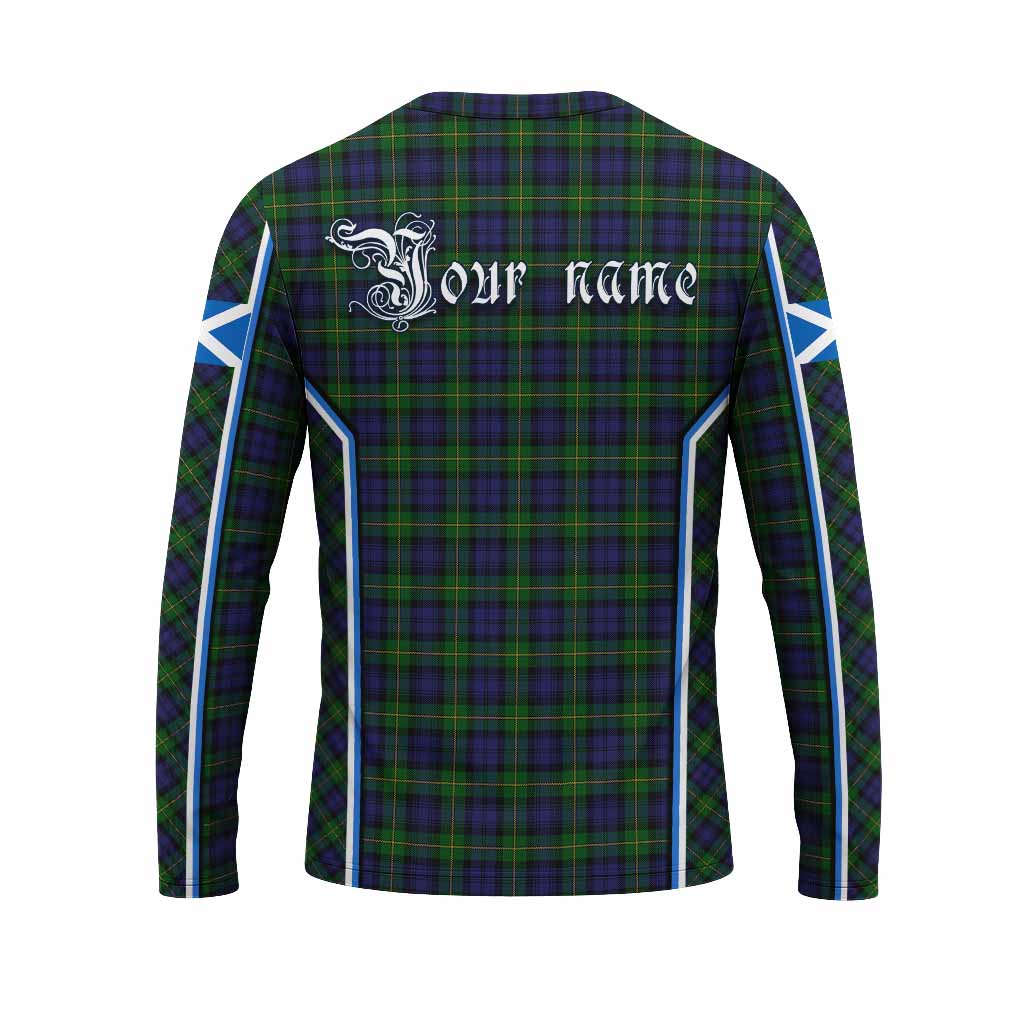 Gordon Tartan Crest Long Sleeve T-Shirt Scotland Coat of Arm Flag Style - Tartan Vibes Clothing