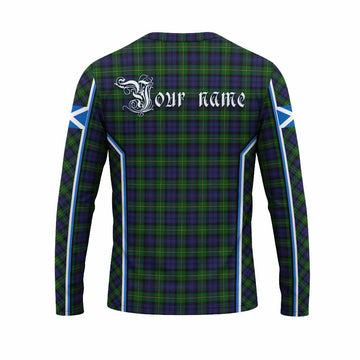 Gordon Tartan Crest Long Sleeve T-Shirt Scotland Coat of Arm Flag Style - Tartan Vibes Clothing