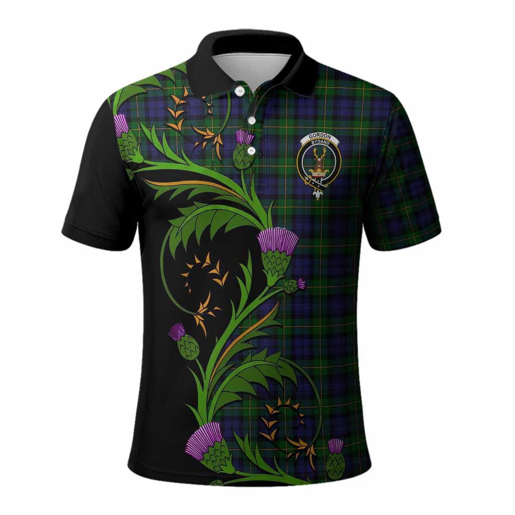 Gordon Tartan Crest Polo Shirt Scottish Thistle Pride Heritage Art Kid - Tartan Vibes Clothing