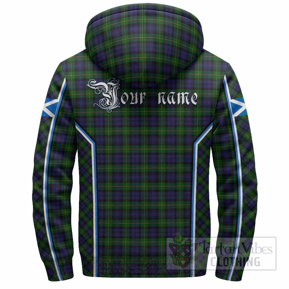 Gordon Tartan Crest Sherpa Hoodie Scotland Coat of Arm Flag Style - Tartan Vibes Clothing