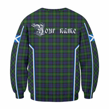 Gordon Tartan Crest Sweatshirt Scotland Coat of Arm Flag Style