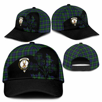 Gordon Tartan Family Crest Classic Cap Scotland Thistle Floral Flag Style