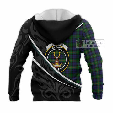 Gordon Tartan Family Crest Knitted Hoodie Celtic Scottish Thistle Floral