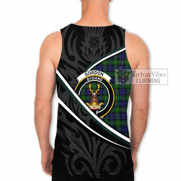 Gordon Tartan Family Crest Men Tank Top Celtic Scottish Thistle Floral - Tartan Vibes Clothing