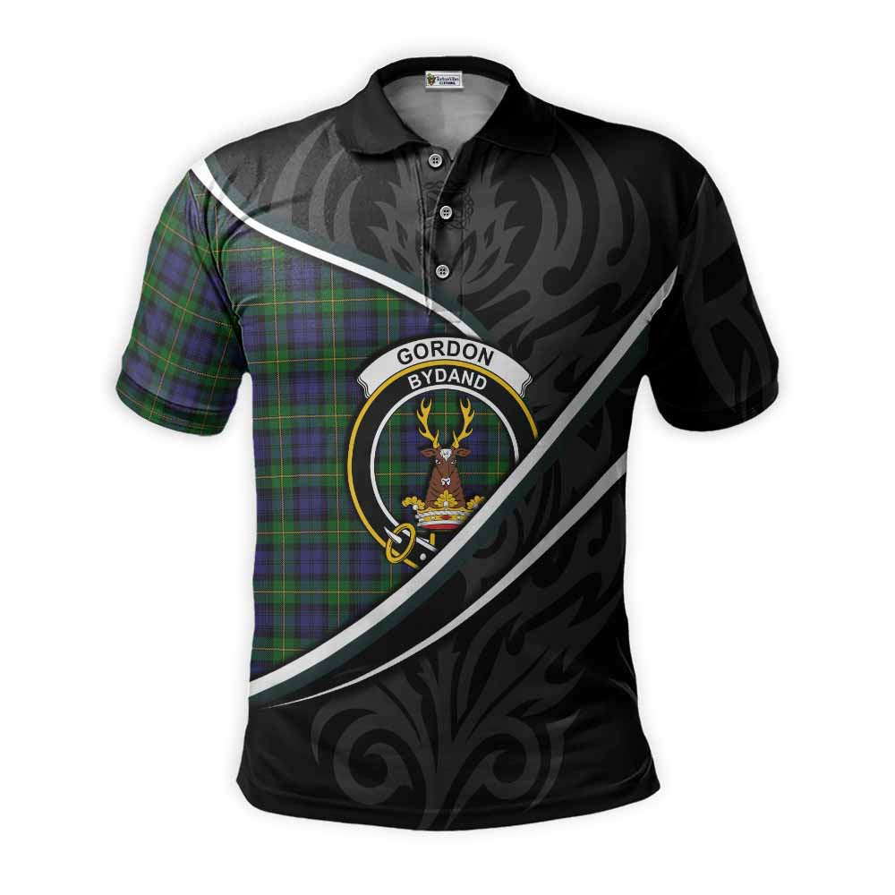 Gordon Tartan Family Crest Polo Shirt Celtic Scottish Thistle Floral - Tartan Vibes Clothing