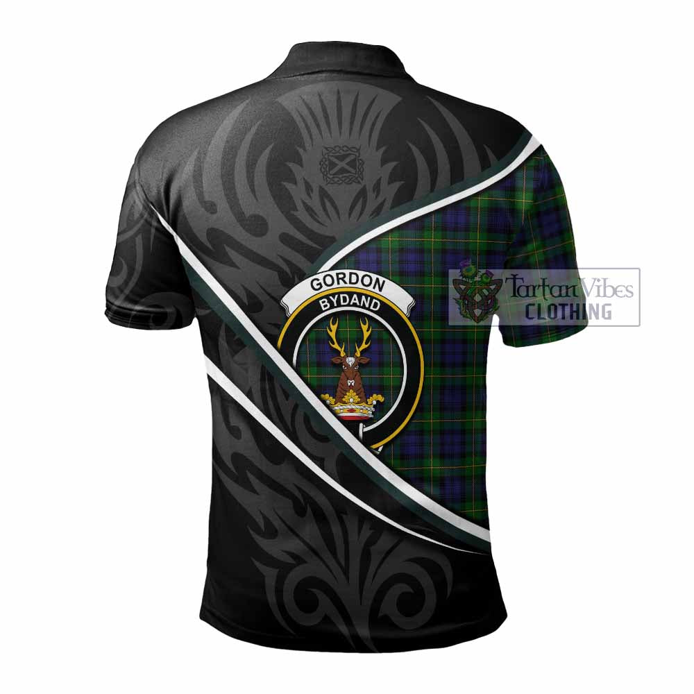 Gordon Tartan Family Crest Polo Shirt Celtic Scottish Thistle Floral - Tartan Vibes Clothing