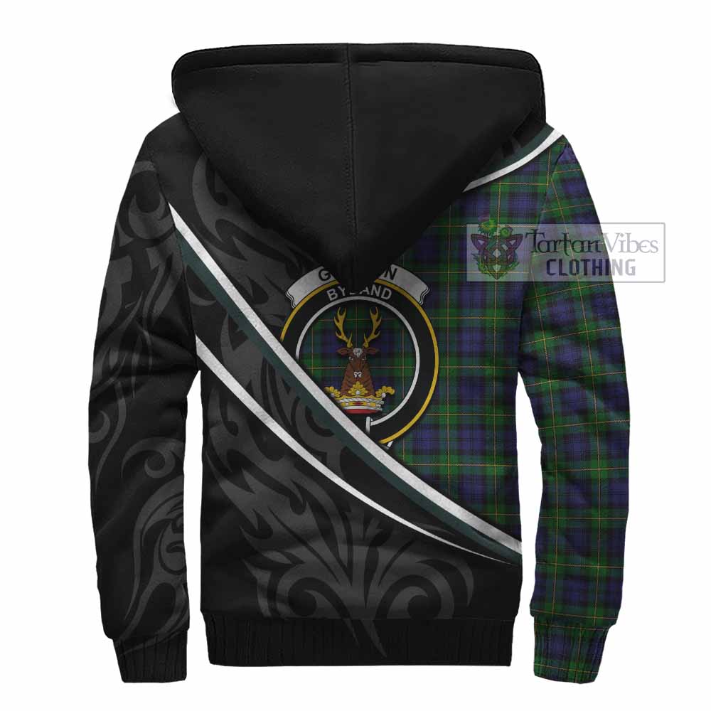 Gordon Tartan Family Crest Sherpa Hoodie Celtic Scottish Thistle Floral - Tartan Vibes Clothing