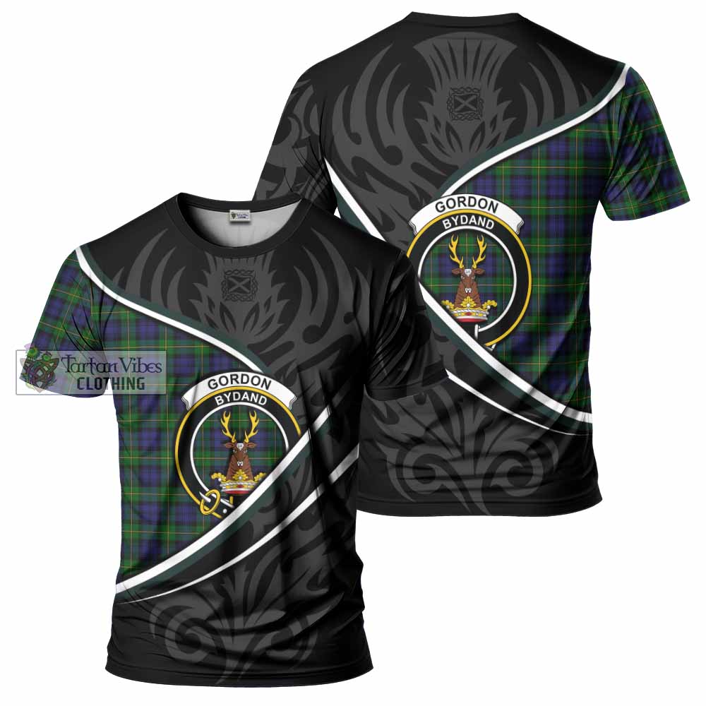 Gordon Tartan Family Crest T-shirt Celtic Scottish Thistle Floral - Tartan Vibes Clothing