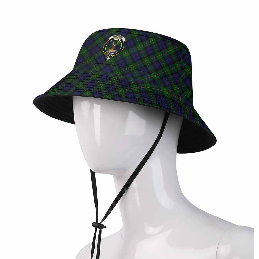 Gordon Tartan Fishing Hat with Family Crest