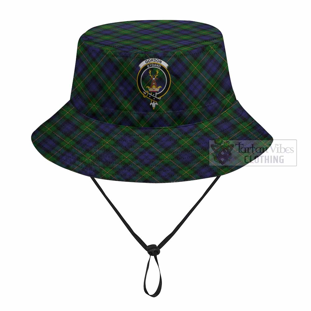 Gordon Tartan Fishing Hat with Family Crest