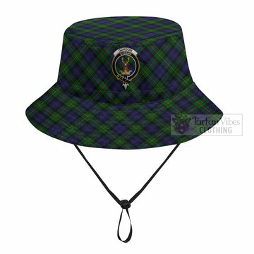 Gordon Tartan Fishing Hat with Family Crest