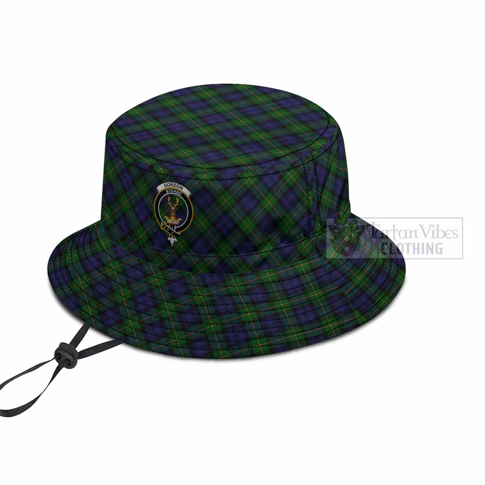 Gordon Tartan Fishing Hat with Family Crest