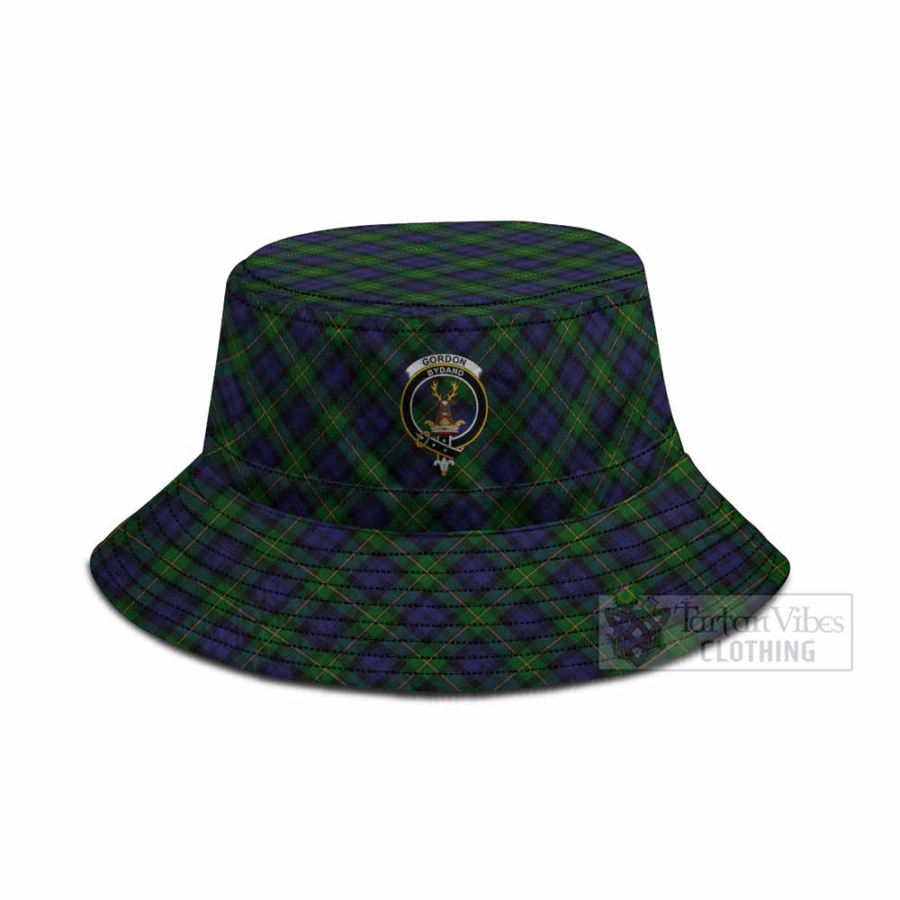 Gordon Tartan Fishing Hat with Family Crest