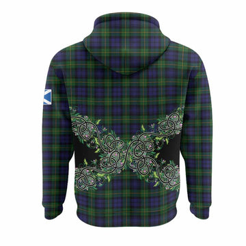 Gordon Tartan Hoodie Thistle Scottish Spirit