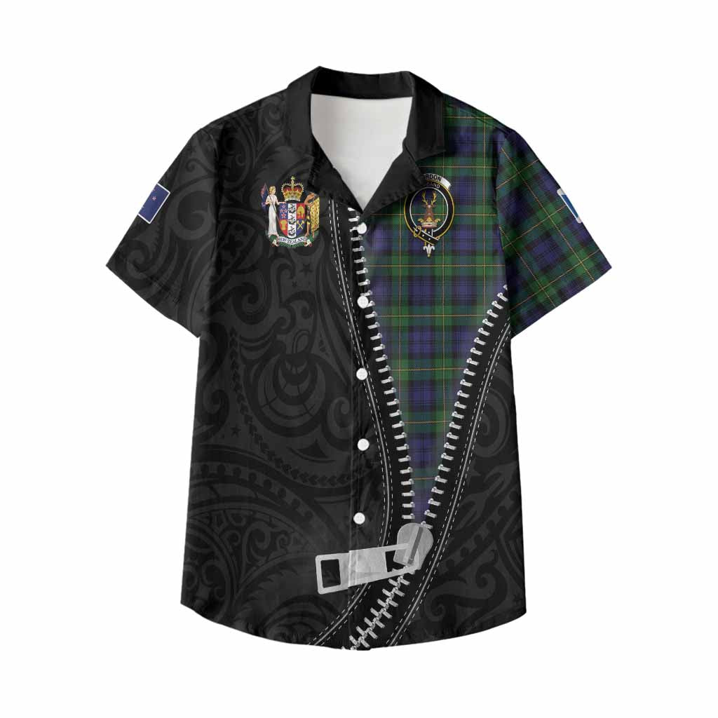 Gordon Tartan Kid Hawaiian Shirt New Zealand Pattern Unique Zipper Stylized