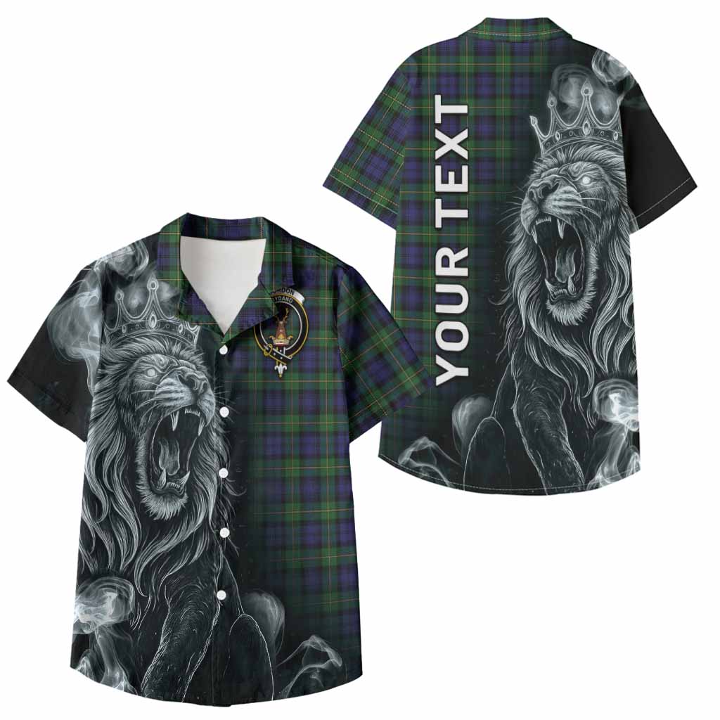 Gordon Tartan Kid Hawaiian Shirt Roaring Lion Heritage