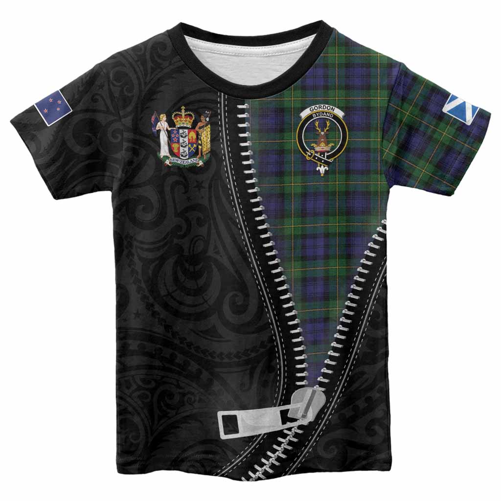 Gordon Tartan Kid T-shirt New Zealand Pattern Unique Zipper Stylized