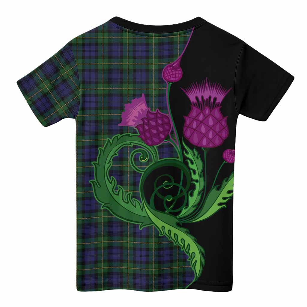 Gordon Tartan Kid T-shirt Traditional Scottish Thistle