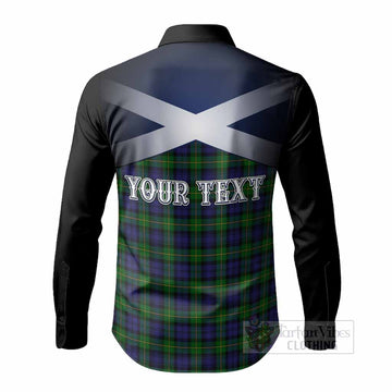 Gordon Tartan Long Sleeve Button Shirts Alba Gu Brath Unicorn Crest