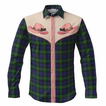 Gordon Tartan Long Sleeve Button Shirts Wee Coo Cowgirl Cute Style