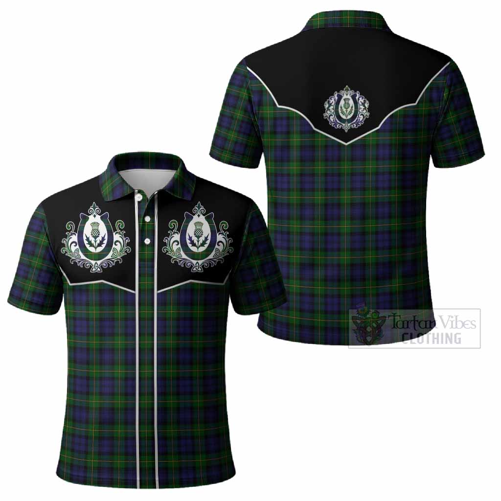 Gordon Tartan Polo Shirt Horseshoe Ornament - Tartan Vibes Clothing